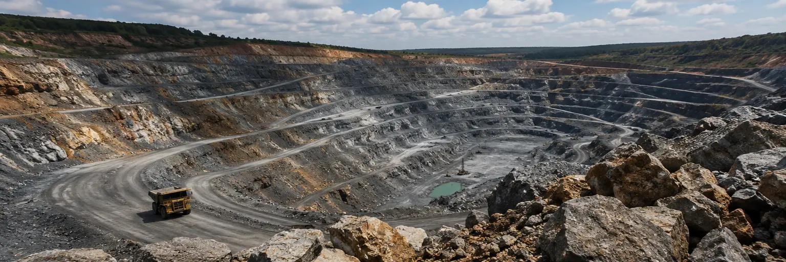 Mineral extraction site and geological landscape
